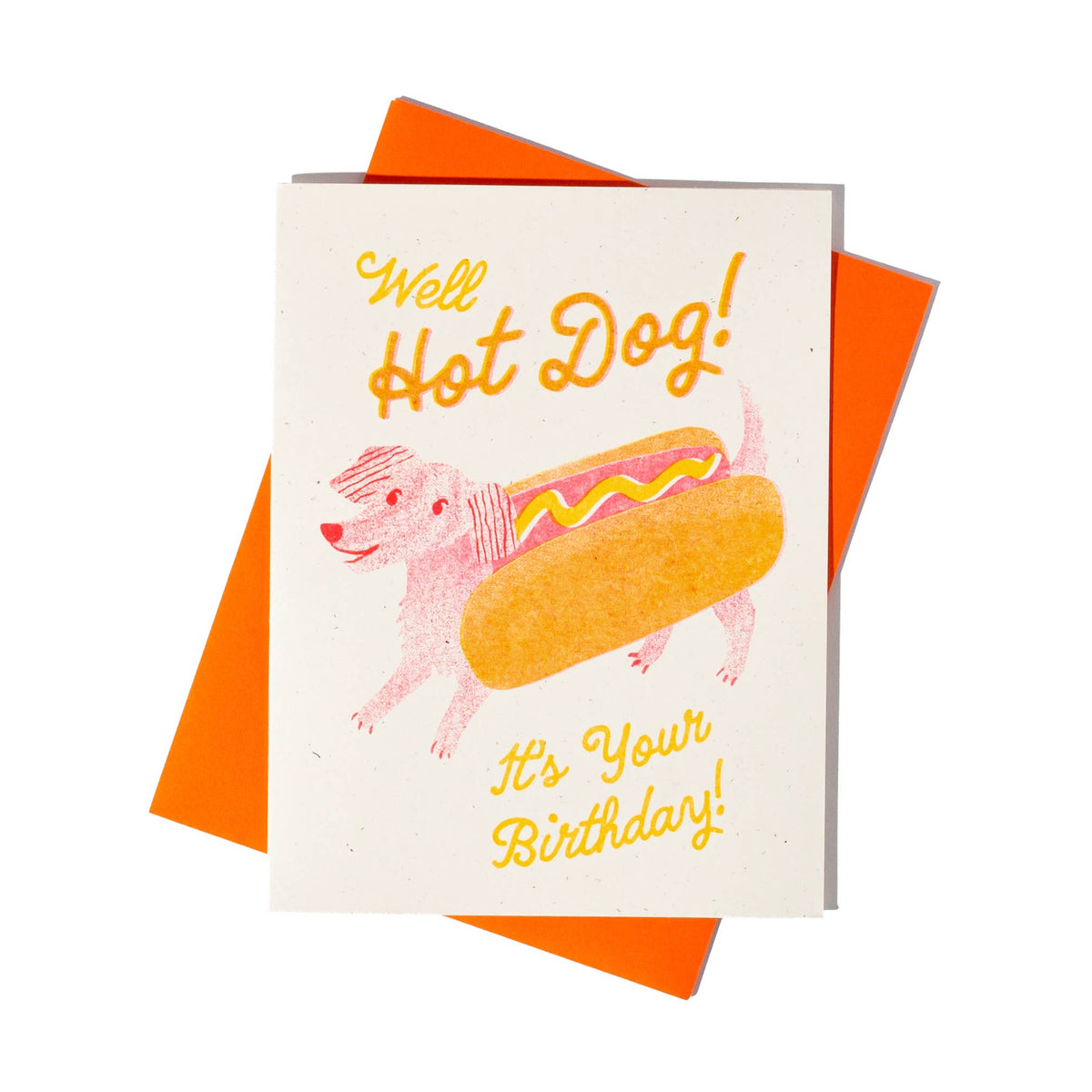 Hot Dog - Risograph Birthday Card