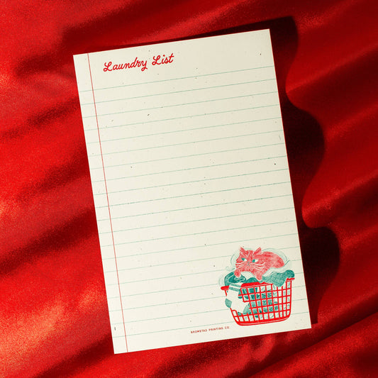 Laundry List - Large Risograph Notepad