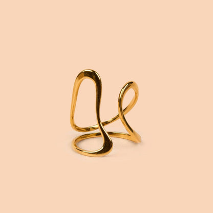 Side by Side Ring - 18K Gold Plated