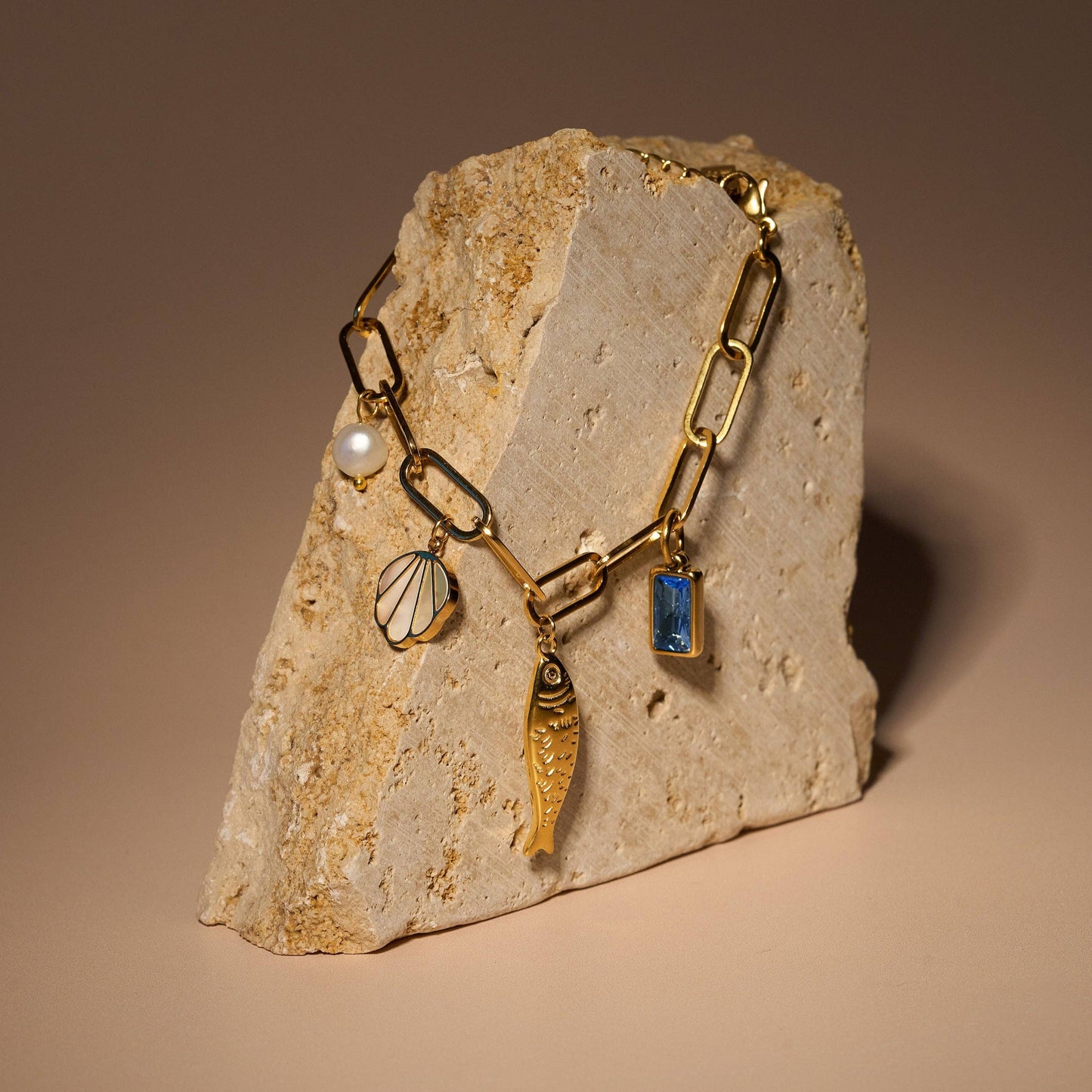 Lagoon Charm Bracelet - 18K Gold Plated