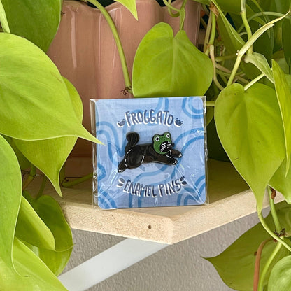 Frog Cat Enamel Pin