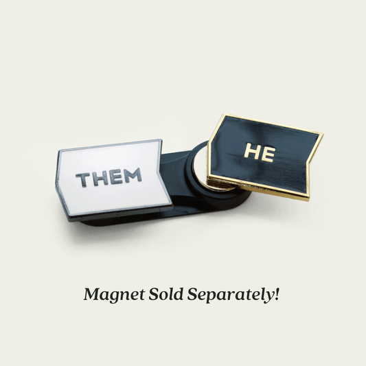 Mix + Match Magnetic Enamel Pronoun Badge