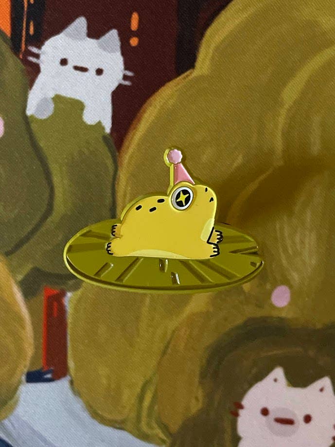 Lilypad Frog Enamel Pin