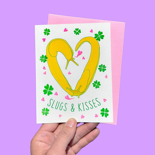 SLUGS & KISSES - Riso Greeting Card