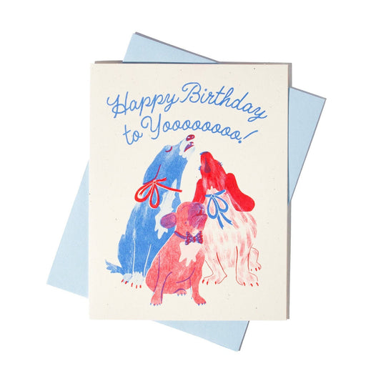 Happy Birthday to Yooooooo! - Risograph Card