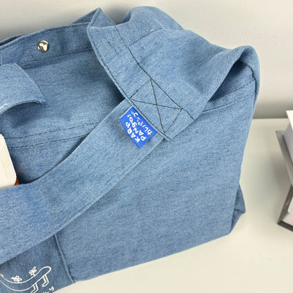 KAUBOII: Large denim tote bag