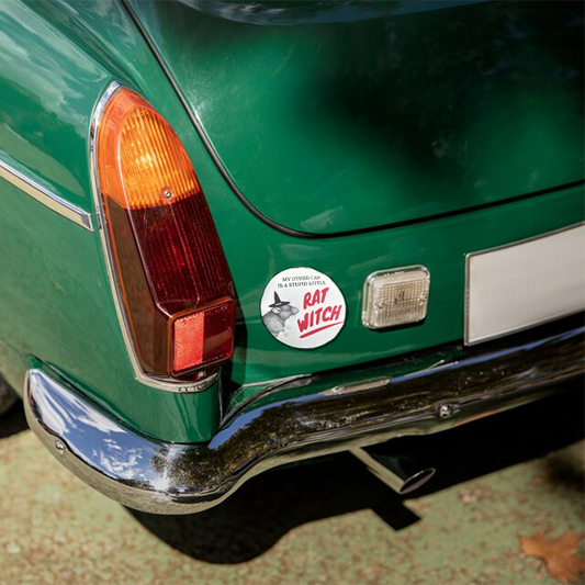 Rat Witch Car Magnet